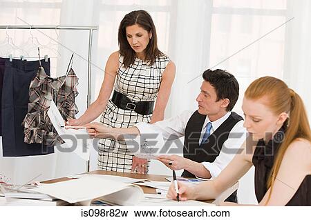 Fashion designers in meeting View Large Photo Image Stock Photo - Fashion designers in meeting. Fotosearch
