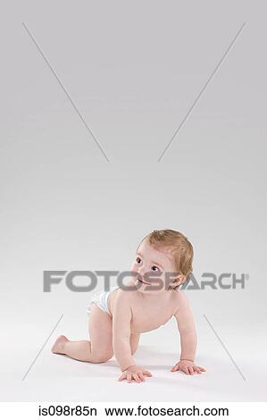Picture - Baby crawling. Fotosearch