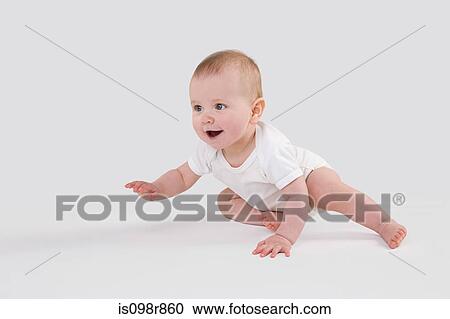 Baby crawling View Large Photo Image Stock Image - Baby crawling. Fotosearch