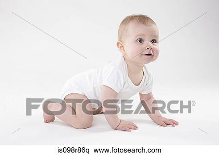 Baby crawling View Large Photo Image Stock Photography - Baby crawling. Fotosearch