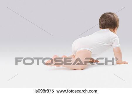 Stock Photography - Baby crawling. Fotosearch