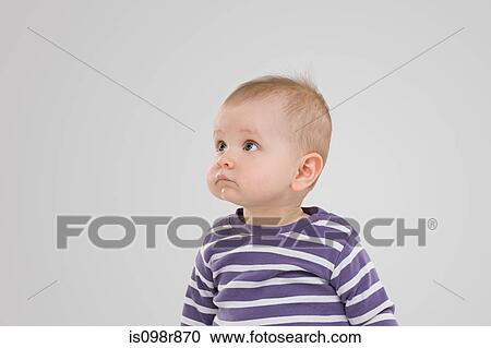 Baby looking up View Large Photo Image Stock Image - Baby looking up. Fotosearch