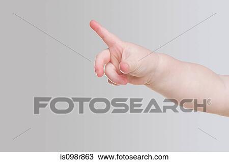 Stock Image - Baby pointing. Fotosearch