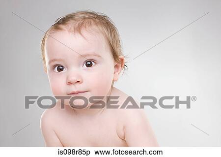 Stock Photography - Portrait of a baby. Fotosearch