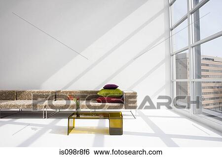 Stock Photograph - Sofa in a modern living room. Fotosearch
