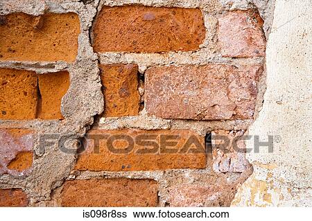 Close up of a broken wall View Large Photo Image Stock Photograph - Close up of a broken wall. Fotosearch