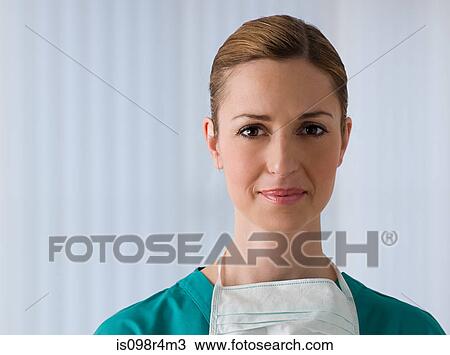 Head and shoulders of a female surgeon View Large Photo Image Stock Image - Head and shoulders of a female surgeon. Fotosearch