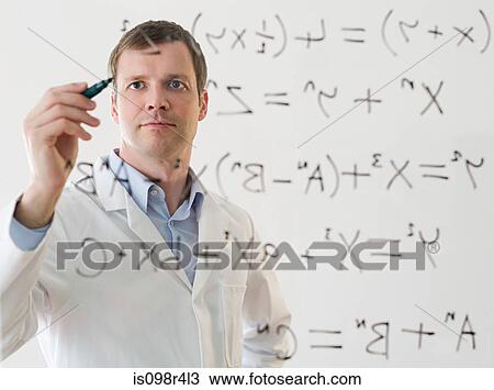 Male scientist working out a formula View Large Photo Image Stock Image - Male scientist working out a formula. Fotosearch