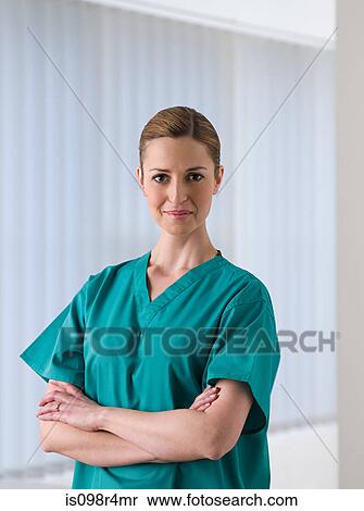 Portrait of a female nurse View Large Photo Image Stock Photography - Portrait of a female nurse. Fotosearch