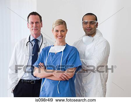 Stock Photo - Three healthcare colleagues. Fotosearch