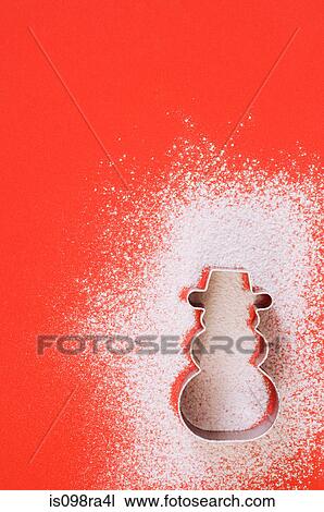 Stock Image - Snowman shaped cookie cutter. Fotosearch