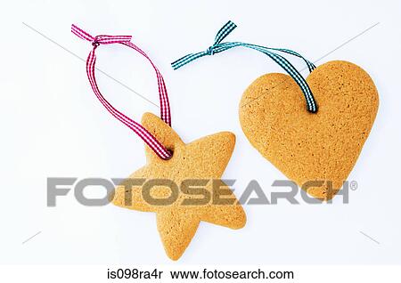 Star and heart shaped cookies View Large Photo Image Stock Photography - Star and heart shaped cookies. Fotosearch