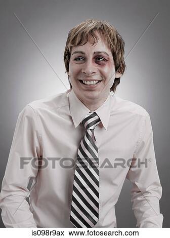 Portrait of a man with a black eye View Large Photo Image Stock Photo - Portrait of a man with a black eye. Fotosearch