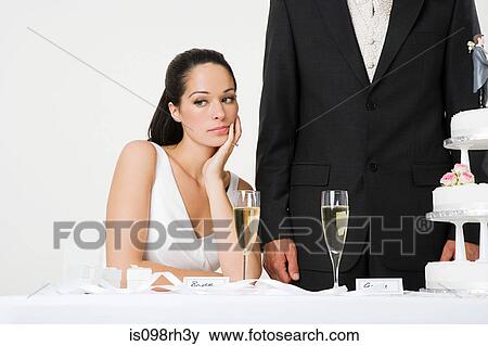 Stock Photo - Bored looking bride. Fotosearch