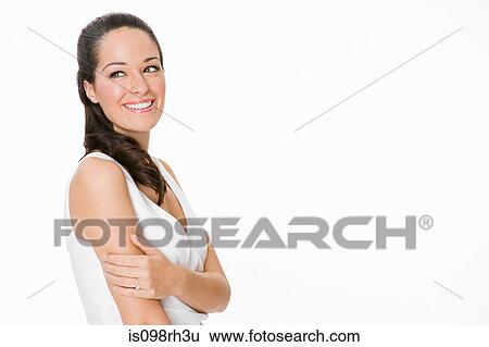 Portrait of a smiling bride View Large Photo Image Stock Photograph - Portrait of a smiling bride. Fotosearch