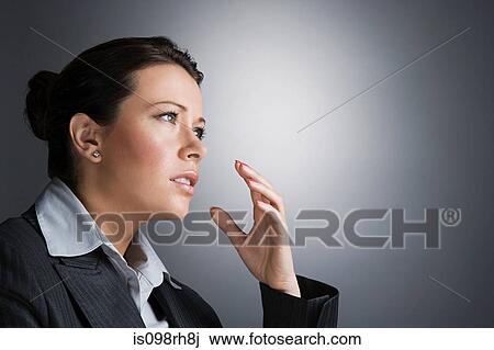 Stressed looking businesswoman View Large Photo Image Stock Image - Stressed looking businesswoman. Fotosearch