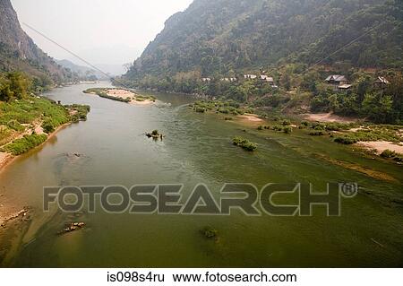 Mekong river laos View Large Photo Image Stock Photograph - Mekong river laos. Fotosearch