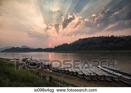 Mekong river luang prabang laos View Large Photo Image Stock Image - Mekong river luang prabang laos. Fotosearch
