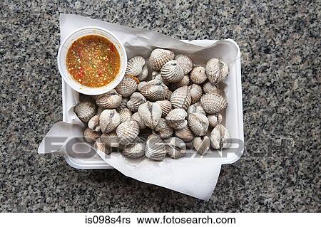 Shellfish takeaway food View Large Photo Image Stock Photograph - Shellfish takeaway food. Fotosearch