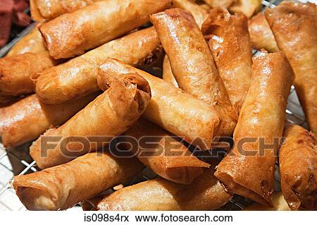 Spring rolls View Large Photo Image Stock Photo - Spring rolls. Fotosearch