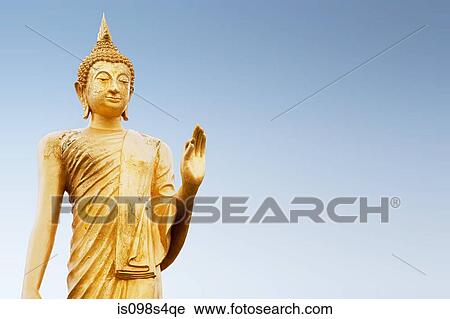 Standing buddha figure in thailand View Large Photo Image Stock Image - Standing buddha figure in thailand. Fotosearch