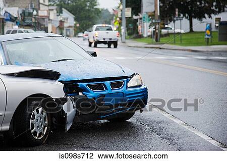 Stock Image - Car crash. Fotosearch