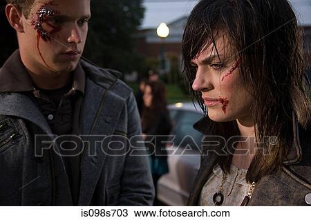 Young couple involved in road accident View Large Photo Image Stock Image - Young couple involved in road accident. Fotosearch
