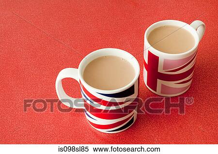 Cups of tea in union jack mugs View Large Photo Image Stock Photography - Cups of tea in union jack mugs. Fotosearch