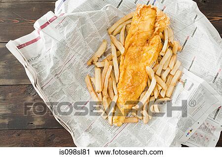 Stock Image - Fish and chips. Fotosearch