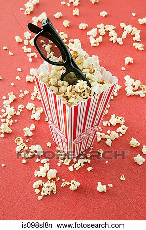 Popcorn and glasses View Large Photo Image Picture - Popcorn and glasses. Fotosearch