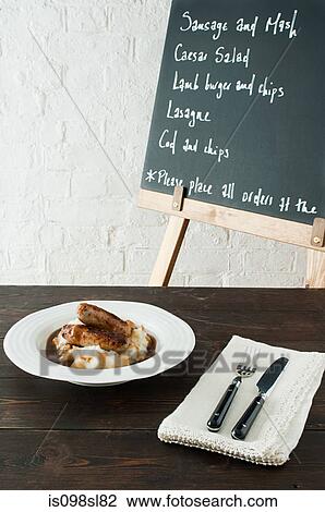 Pub meal and menu View Large Photo Image Stock Image - Pub meal and menu. Fotosearch