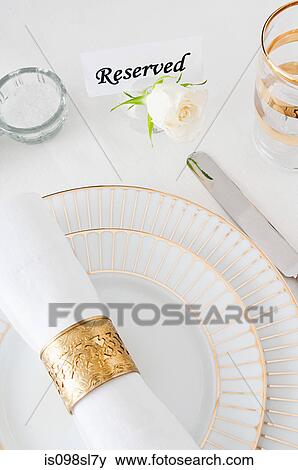 Restaurant place setting View Large Photo Image Stock Photo - Restaurant place setting. Fotosearch