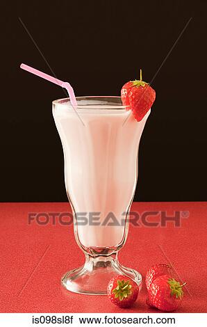 Strawberry milkshake View Large Photo Image Stock Image - Strawberry milkshake. Fotosearch