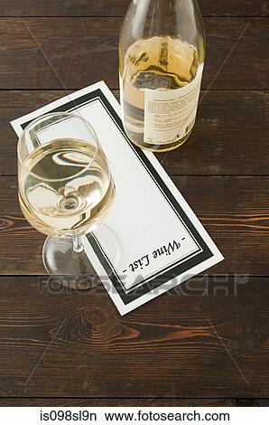 Picture - Wine and wine list. Fotosearch