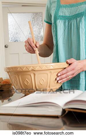 Woman baking View Large Photo Image Picture - Woman baking. Fotosearch
