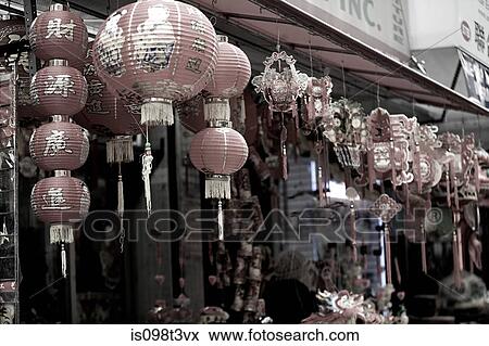 Stock Photo - Lanterns in china town new york. Fotosearch