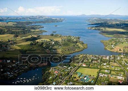 Aerial view of Bay of Islands near Kerikeri View Large Photo Image Stock Image - Aerial view of Bay of Islands near Kerikeri. Fotosearch