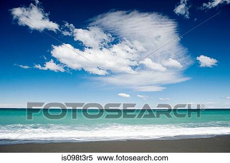 Deserted beach near Kaikoura View Large Photo Image Stock Photography - Deserted beach near Kaikoura. Fotosearch