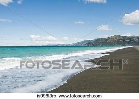 Kaikoura, black beach View Large Photo Image Stock Image - Kaikoura, black beach. Fotosearch