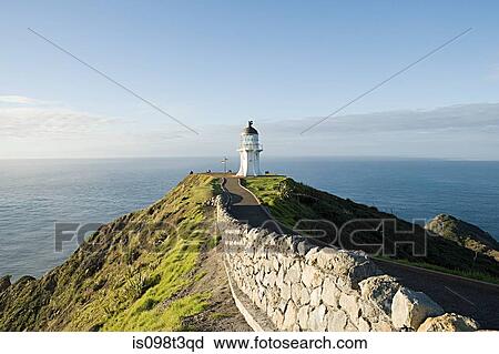 Lighthouse at Cape Reigna, Northland, New Zealand View Large Photo Image Stock Image - Lighthouse at Cape Reigna, Northland, New Zealand. Fotosearch