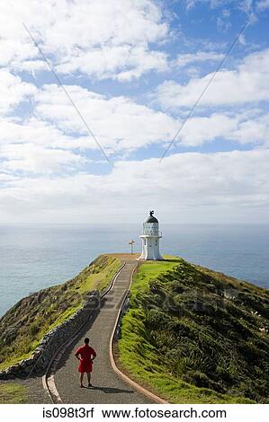 Lighthouse at Cape Reigna, Northland, New Zealand View Large Photo Image Stock Image - Lighthouse at Cape Reigna, Northland, New Zealand. Fotosearch