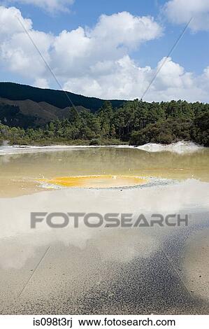 Rotorua, Waiotapu thermal area, Artist's Palette View Large Photo Image Stock Image - Rotorua, Waiotapu thermal area, Artist's Palette. Fotosearch