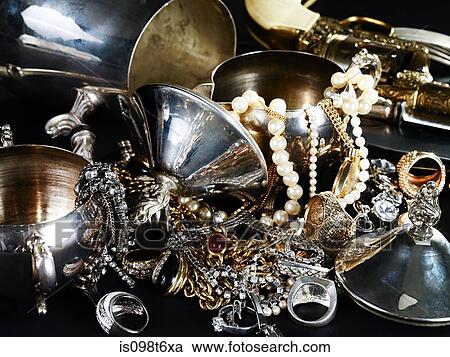 Jewelry and silverware View Large Photo Image Stock Image - Jewelry and silverware. Fotosearch