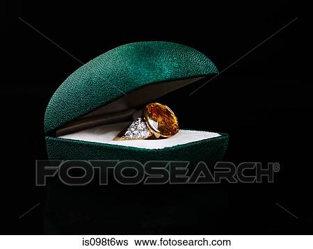 Ring in jewelry box View Large Photo Image Stock Photograph - Ring in jewelry box. Fotosearch