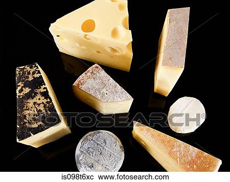 Selection of cheeses View Large Photo Image Stock Image - Selection of cheeses. Fotosearch