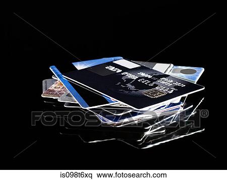 Stock Photography - Stack of credit cards. Fotosearch