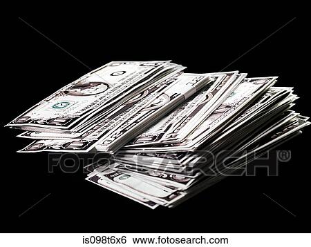 Stack of dollar banknotes View Large Photo Image Stock Photograph - Stack of dollar banknotes. Fotosearch