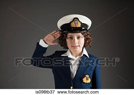 Young boy dressed up in sailor outfit, saluting View Large Photo Image Stock Photo - Young boy dressed up in sailor outfit, saluting. Fotosearch