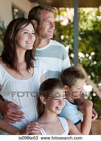 Happy family outdoors View Large Photo Image Stock Image - Happy family outdoors. Fotosearch