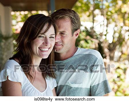 Loving couple outdoors View Large Photo Image Stock Photo - Loving couple outdoors. Fotosearch